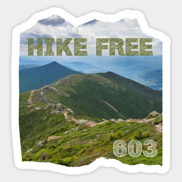Hike Free 603 - Franconia Ridge Sticker by MagpieMoonUSA